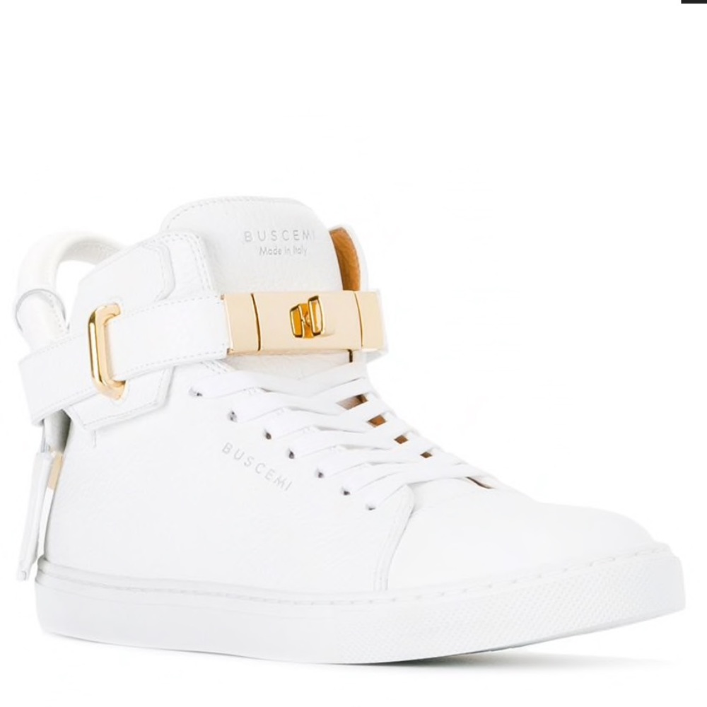 Buscemi white high tops! Great condition.